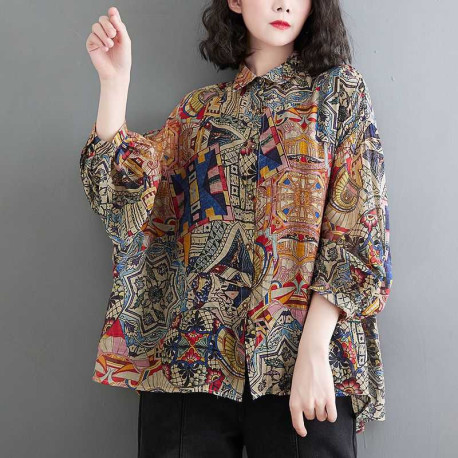 شومیز طرح دار آوا