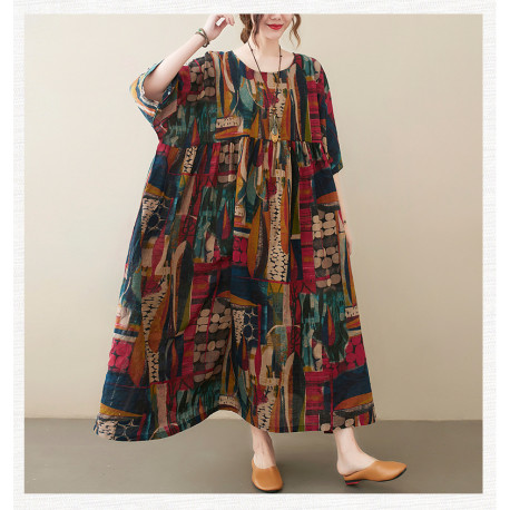 پیراهن طرح دار A058