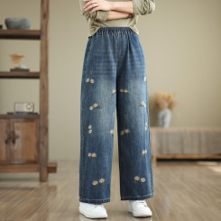 شلوار گلدوزی شده گل ریز